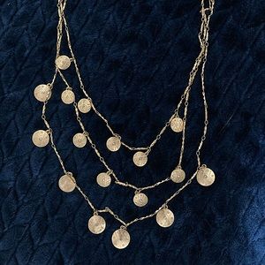 NWT Chicos gold layered necklace
